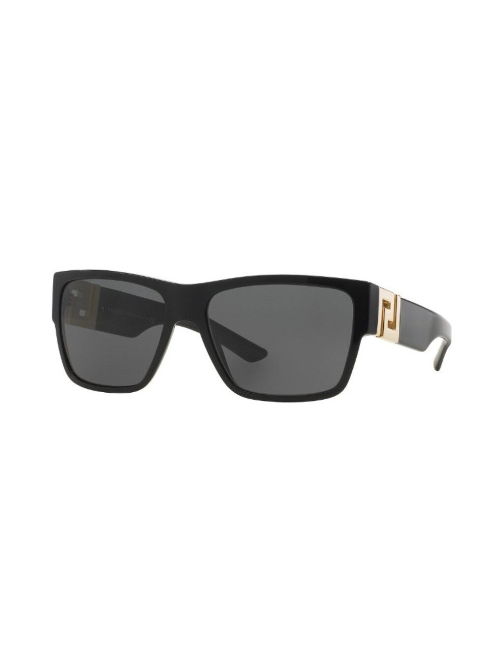 New Versace Men's Sunglasses Black Square Grey Lens Injected Frame VE4296 GB1 87